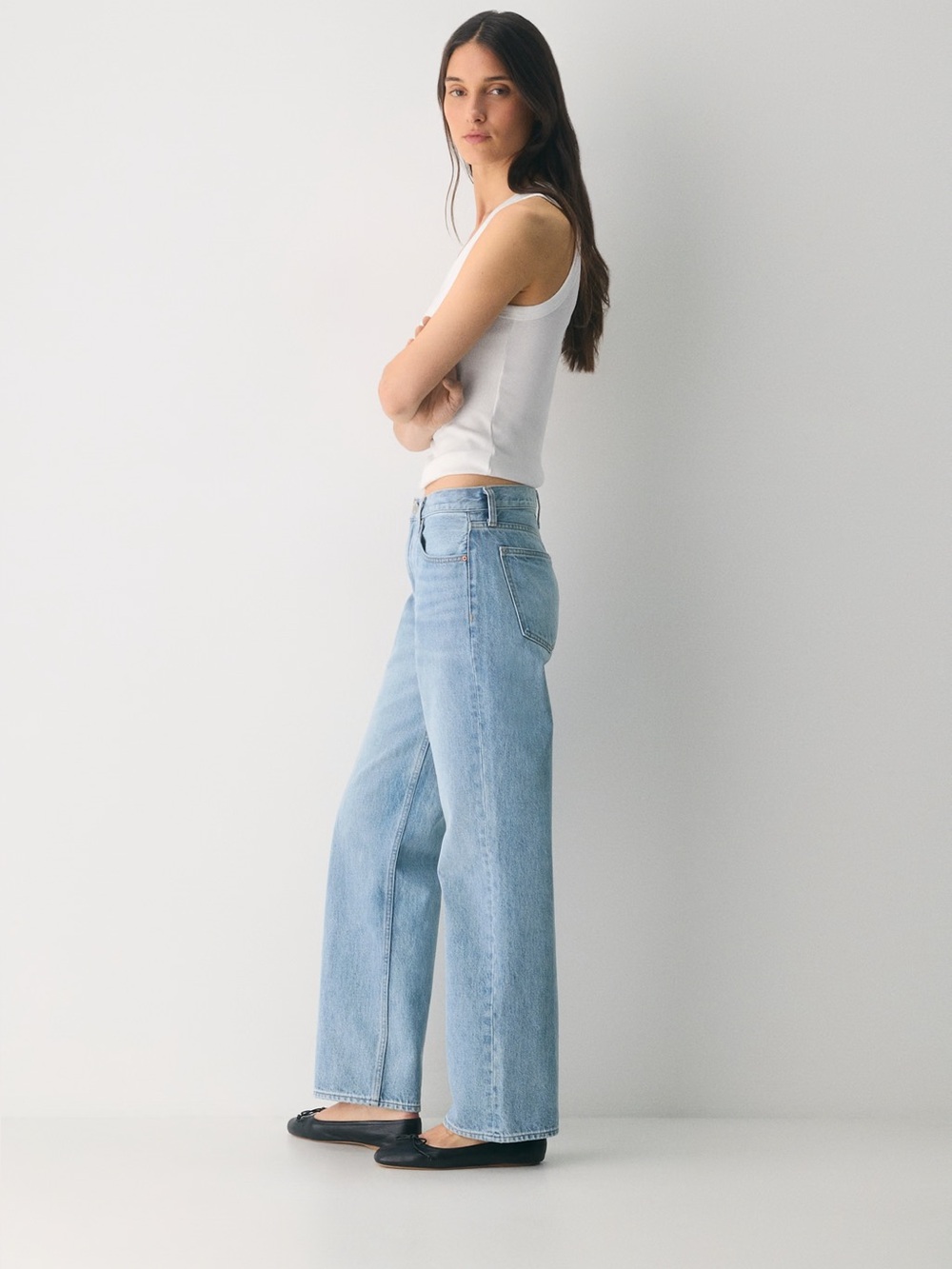 Aritzia denim forum the 90’s iggy lo rise baggy size 27 light wash 31” - Picture 2 of 8